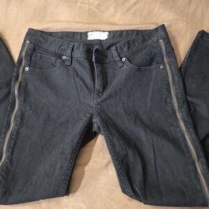 Free People Black Skinny Jeans Sleek Fit